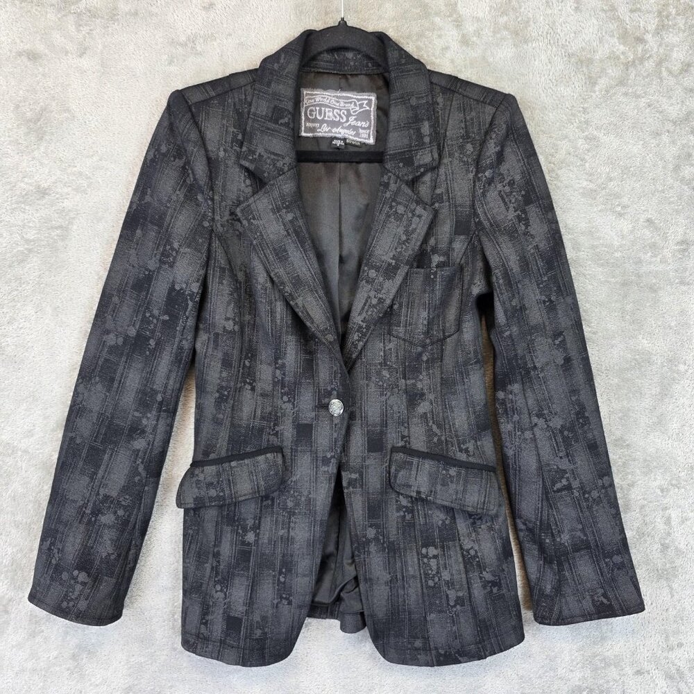 Guess Black Patterned Women's Jacket - image 1